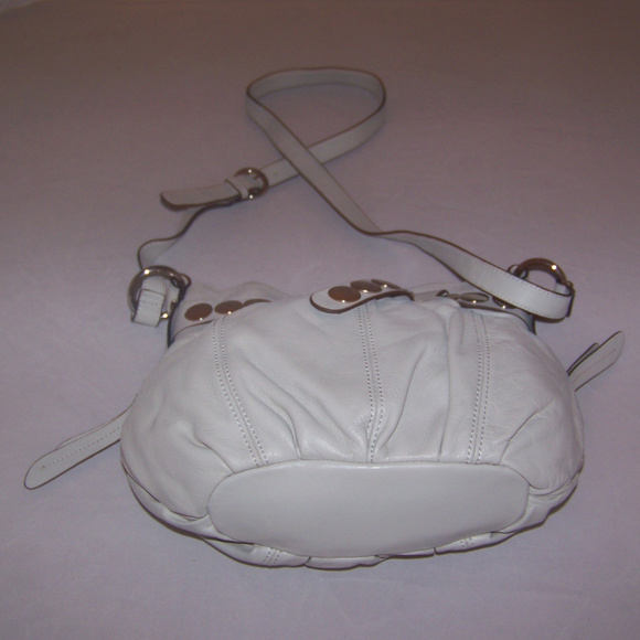 B. Makowsky Black Silver Studded Belt Shoulder Hob - Picture 3 of 8